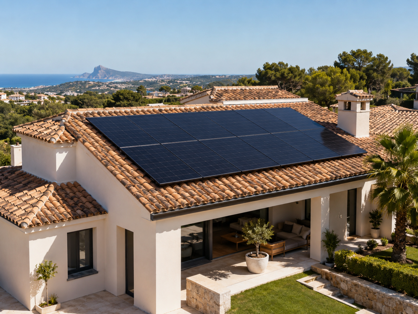 Placas solares instaladas en una vivienda de la Marina Alta